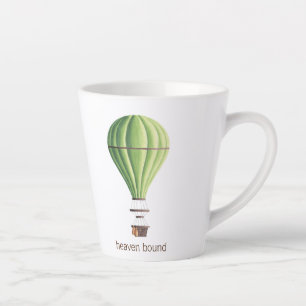 Himmlischer Vintage-grüner Heißluftballon Milchtasse