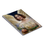 Himmlischer Vintager Engel + White Lilie Notebook Notizblock (Rechte Seite)