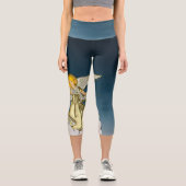 Himmlischer Wächter Capri Leggings (Vorderseite)