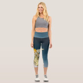 Himmlischer Wächter Capri Leggings (Vorderseite)