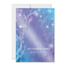 Himmlischer Wald schimmerend Blaue Hochzeit