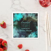 Himmlischer Wald Türkisfarben Brautparty Serviette (Beispiel)