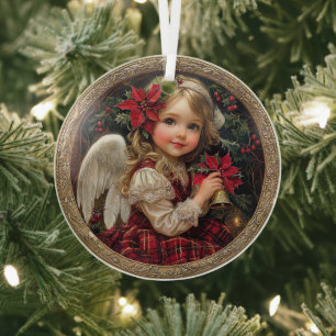 Himmlischer Weihnachtsgeist – Engelhaftes Weihnach Ornament Aus Glas