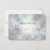 Himmlischer Winter-Mitternachts-Funkelnde Hochzeit RSVP Karte (Rückseite)