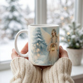 Himmlischer Winterengel Laterne der Gnade Kaffeetasse