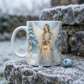 Himmlischer Winterengel Laterne der Gnade Kaffeetasse