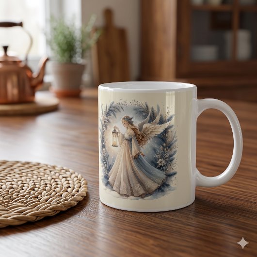 Himmlischer Winterengel - Laterne des Friedens Kaffeetasse