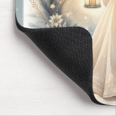 Himmlischer Winterengel - Laterne des Friedens Mousepad (Ecke)