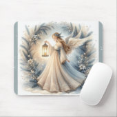 Himmlischer Winterengel - Laterne des Friedens Mousepad (Mit Mouse)