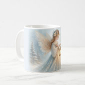 Himmlischer Winterengel Laterne des Trostes Kaffeetasse (Vorderseite Links)