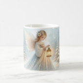 Himmlischer Winterengel Laterne des Trostes Kaffeetasse (Mittel)