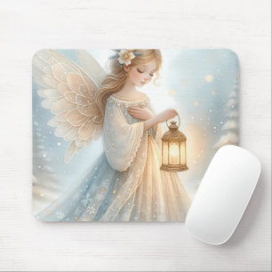 Himmlischer Winterengel Laterne des Trostes Mousepad