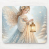Himmlischer Winterengel Laterne des Trostes Mousepad (Vorne)