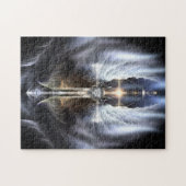 Himmlisches Angel Wing Cross Fraktal Art Puzzle (Horizontal)