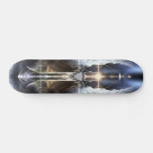 Himmlisches Angel Wing Cross Fraktal Skateboard (Horizontal)
