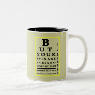 HIMMLISCHES AUGEN-DIAGRAMM… ZWEIFARBIGE TASSE