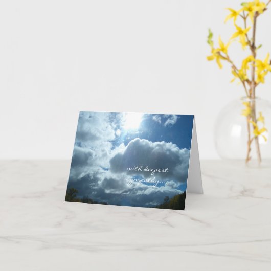 Himmlisches Beileid Karte (Gelbe Blume)