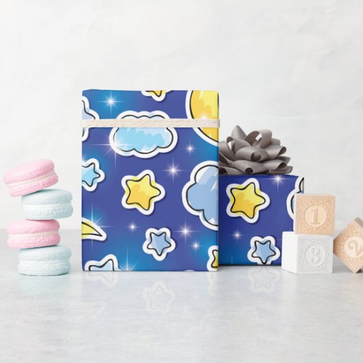 Himmlisches Blaues Himmel-Papier Geschenkpapier (Babyparty)