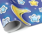 Himmlisches Blaues Himmel-Papier Geschenkpapier (Rolleneckpunkt)