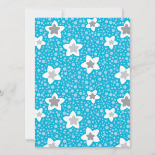 Himmlisches blaues Polka-Punkt-Retro mit Sternen Feiertagskarte