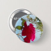 Himmlisches Blut: Eine Rose gegen den Himmel Button (Vorne & Hinten)