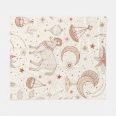 Himmlisches botanisches Muster (1) Fleecedecke (Vorderseite (Horizontal))