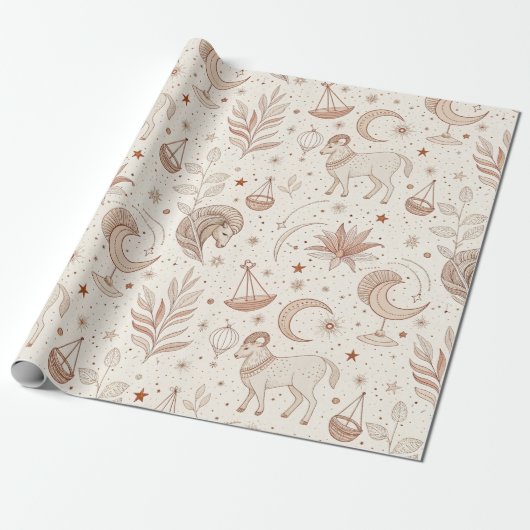 Himmlisches botanisches Muster (1) Geschenkpapier (Ungerollt)
