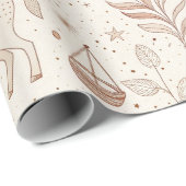Himmlisches botanisches Muster (1) Geschenkpapier (Rolleneckpunkt)