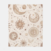 Himmlisches botanisches Muster (2) Fleecedecke (Vorderseite)