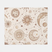 Himmlisches botanisches Muster (2) Fleecedecke (Vorderseite (Horizontal))