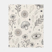 Himmlisches botanisches Muster (3) Fleecedecke (Vorderseite)