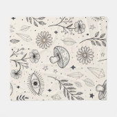 Himmlisches botanisches Muster (3) Fleecedecke (Vorderseite (Horizontal))