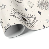 Himmlisches botanisches Muster (3) Geschenkpapier (Rolleneckpunkt)