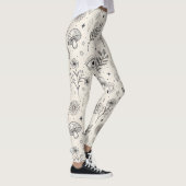 Himmlisches botanisches Muster (3) Leggings (Rechts)