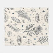 Himmlisches botanisches Muster (4) Fleecedecke (Vorderseite (Horizontal))