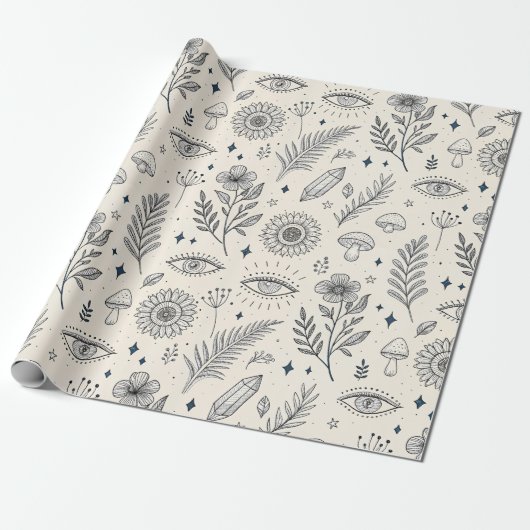 Himmlisches botanisches Muster (4) Geschenkpapier (Ungerollt)