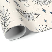 Himmlisches botanisches Muster (4) Geschenkpapier (Rolleneckpunkt)