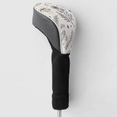 Himmlisches botanisches Muster (4) Golf Headcover (angewinkelt)