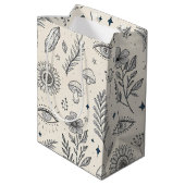 Himmlisches botanisches Muster (4) Mittlere Geschenktüte (Rückseite Schrägansicht)