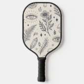 Himmlisches botanisches Muster (4) Pickleball Schläger (Rückseite)