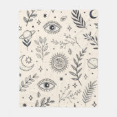 Himmlisches botanisches Muster (5) Fleecedecke (Vorderseite)