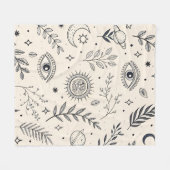 Himmlisches botanisches Muster (5) Fleecedecke (Vorderseite (Horizontal))