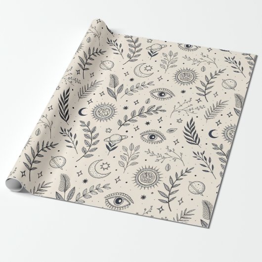Himmlisches botanisches Muster (5) Geschenkpapier (Ungerollt)