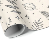 Himmlisches botanisches Muster (5) Geschenkpapier (Rolleneckpunkt)