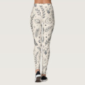 Himmlisches botanisches Muster (5) Leggings (Rückseite)