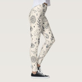 Himmlisches botanisches Muster (5) Leggings (Rechts)
