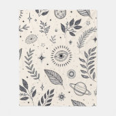 Himmlisches botanisches Muster (6) Fleecedecke (Vorderseite)