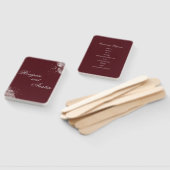 Himmlisches Burgunder Starlight-Programm-Handfäche Fächer (Non-assembled)