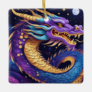 himmlisches Drachenornament Keramikornament