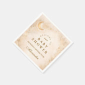 Himmlisches Elfenbeingold Baby Shower Serviette (Ecke)